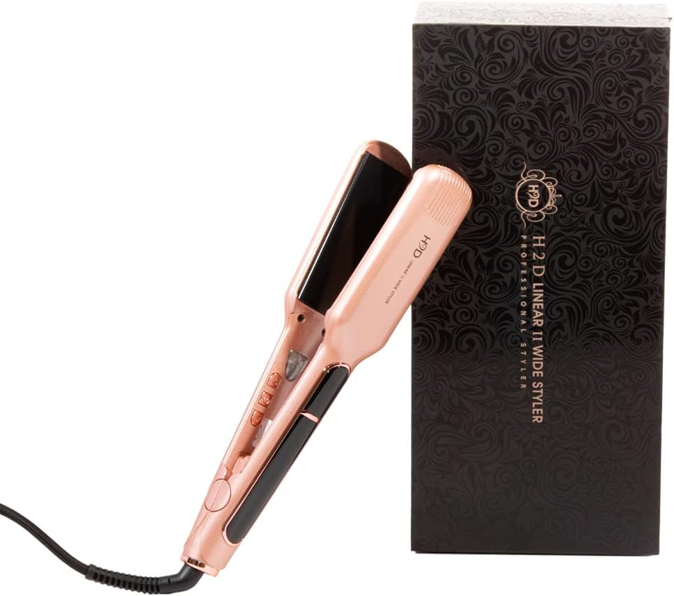 H2D Linear II Wide Hair Straightener, Rose Gold