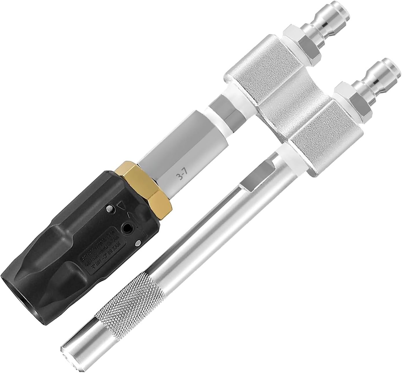 Pressure Washer Chemical Tip M5 Nozzles, 0 to 60&deg; Adjustable, Long Reach Soap Nozzle, 3-7 GPM 1000-6000Psi 1/4In Fast Connect Downstream Soft Wash Nozzle for Washing Roofs image number 6