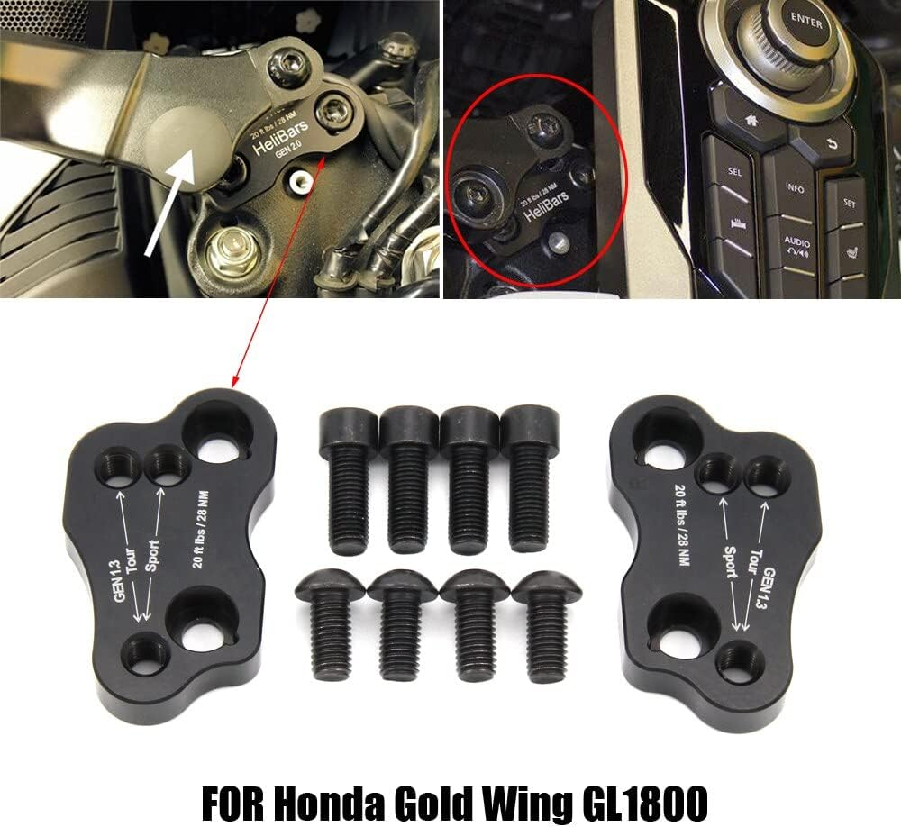 LOTFI Motorcycle Accessories Fit for Goldwing GL1800 GL 1800 2020 2018 2019 Handlebar Clamp Raised Extend Handlebar Mount Riser image number 2