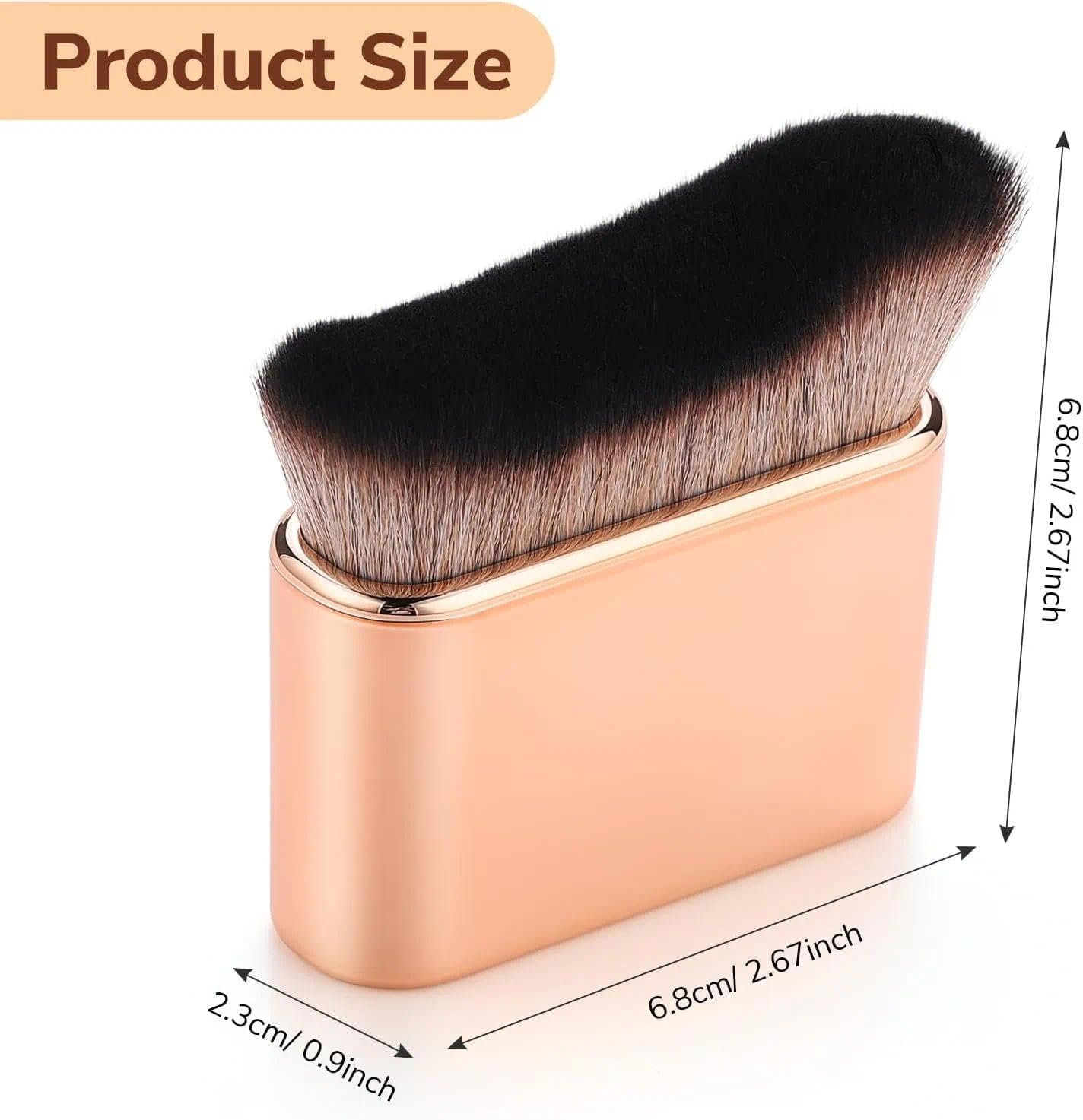 Tanning and Contour Makeup Brush for Self Tanner & Foundation, Vegan Soft Hair Face and Body Brush in Rose Gold - Fengea image number 1
