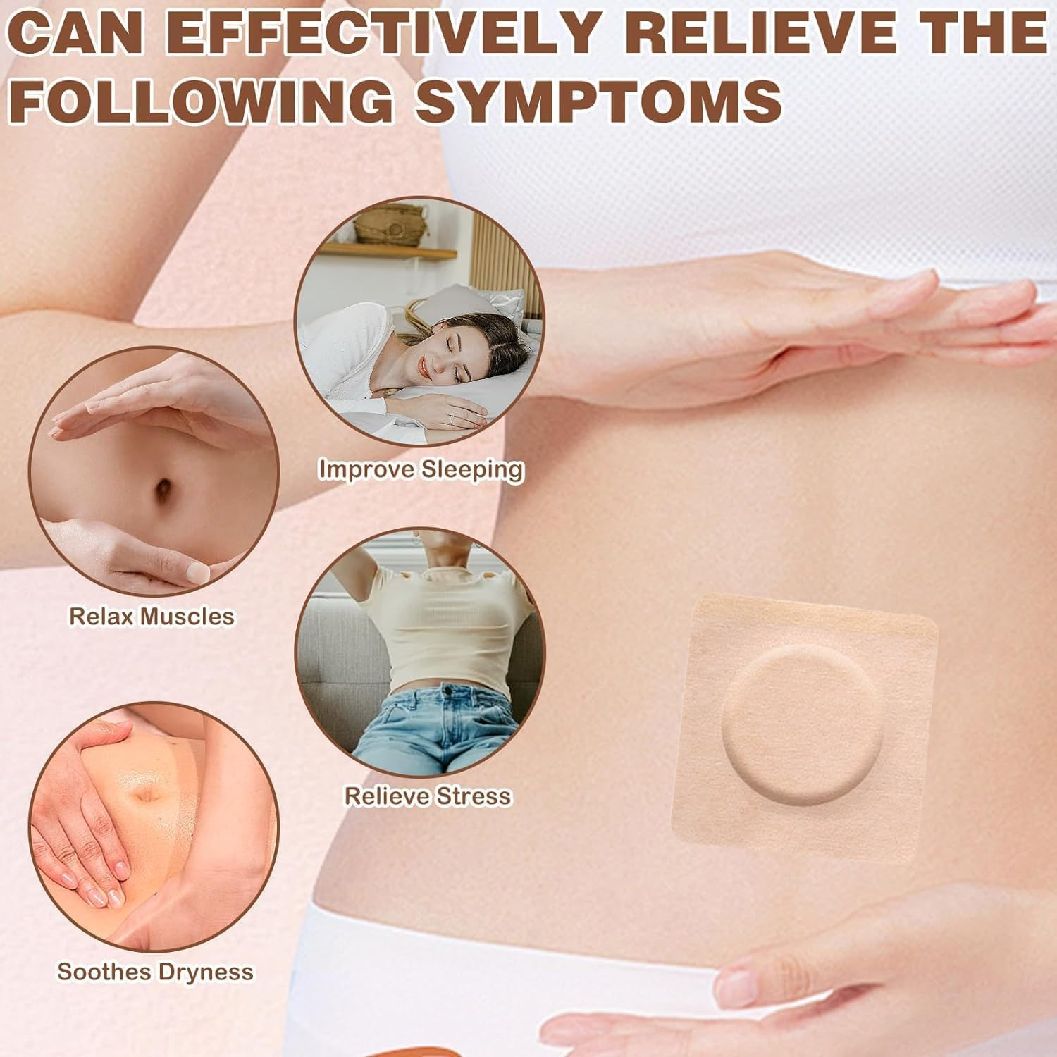 100Pcs Castor Oil Pack Wrap for Belly Button, 2 Inch Self-Adhesive Castor Oil Patches, Highly Absorbent Belly Button Patches for Work Sleep, Oils Not Included image number 5