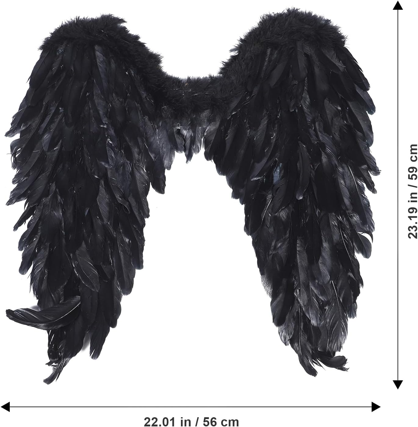 WRITWAA Black Angel Wing Costume for Kids, Perfect for Christmas Party, Stage Performance, and Halloween Dress-Up