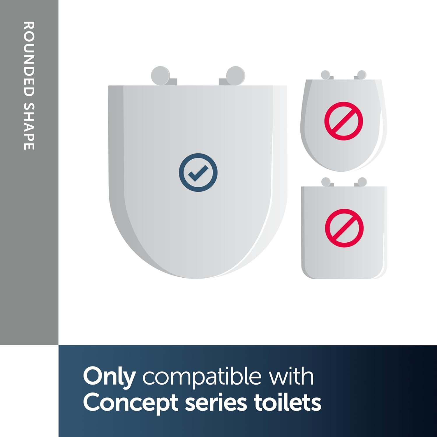 Toilet Seat - Ideal Standard Concept or Connect Soft Close Original Toilet Seat, E791701, White image number 1