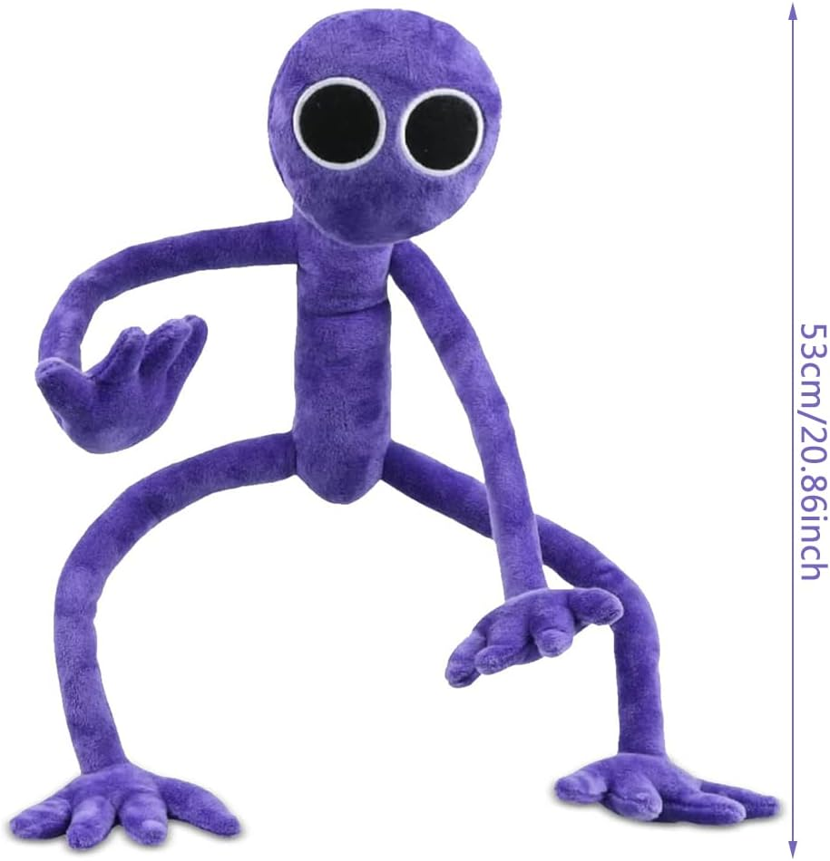 Rainbow Friends Plush Toy Rainbow Friends Plush Cute Plush Doll Gifts for Halloween Thanksgiving Christmas and Game Lovers (Purple) image number 4