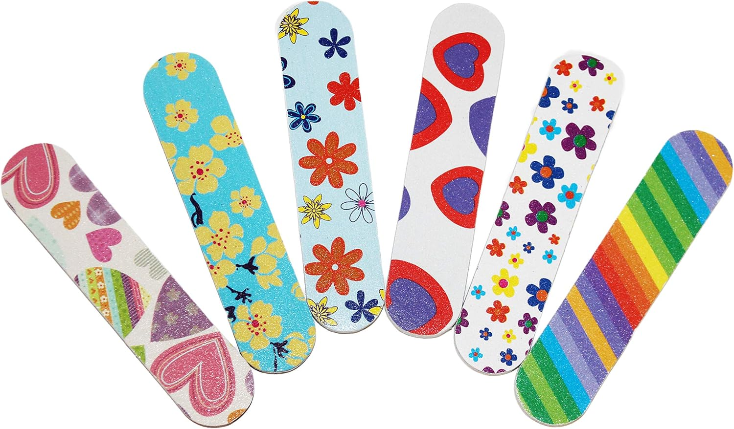 Zcollection TM (1 DOZEN) Colorful Girly Mini Emery Board Nail Files image number 3