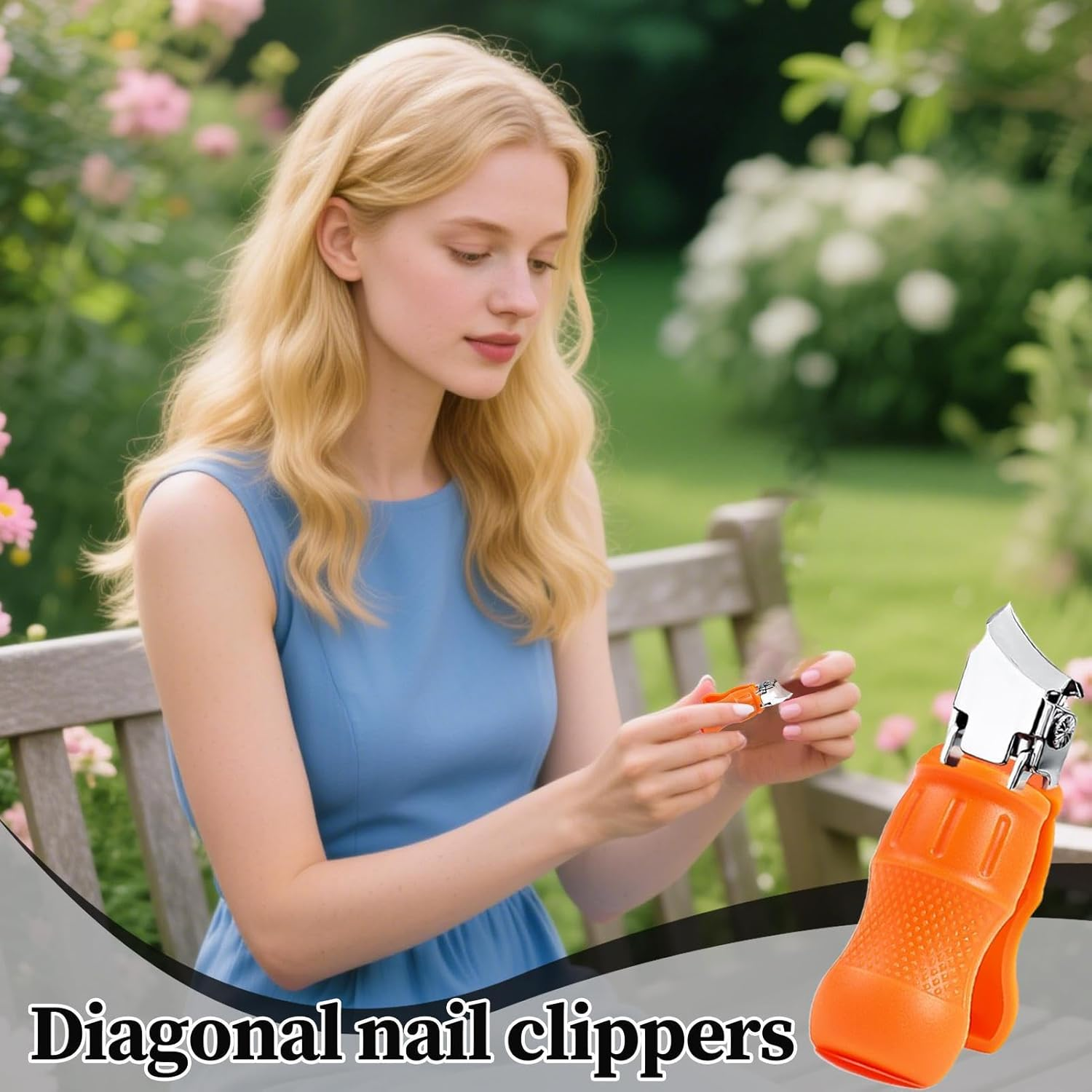 Mxshc Nail Clippers - Ingrown Nail Clippers,Heavy-Duty Precision Trimmer Cutter Ergonomic for Elderly Men Women Home Salon Pedicure - Orange image number 4