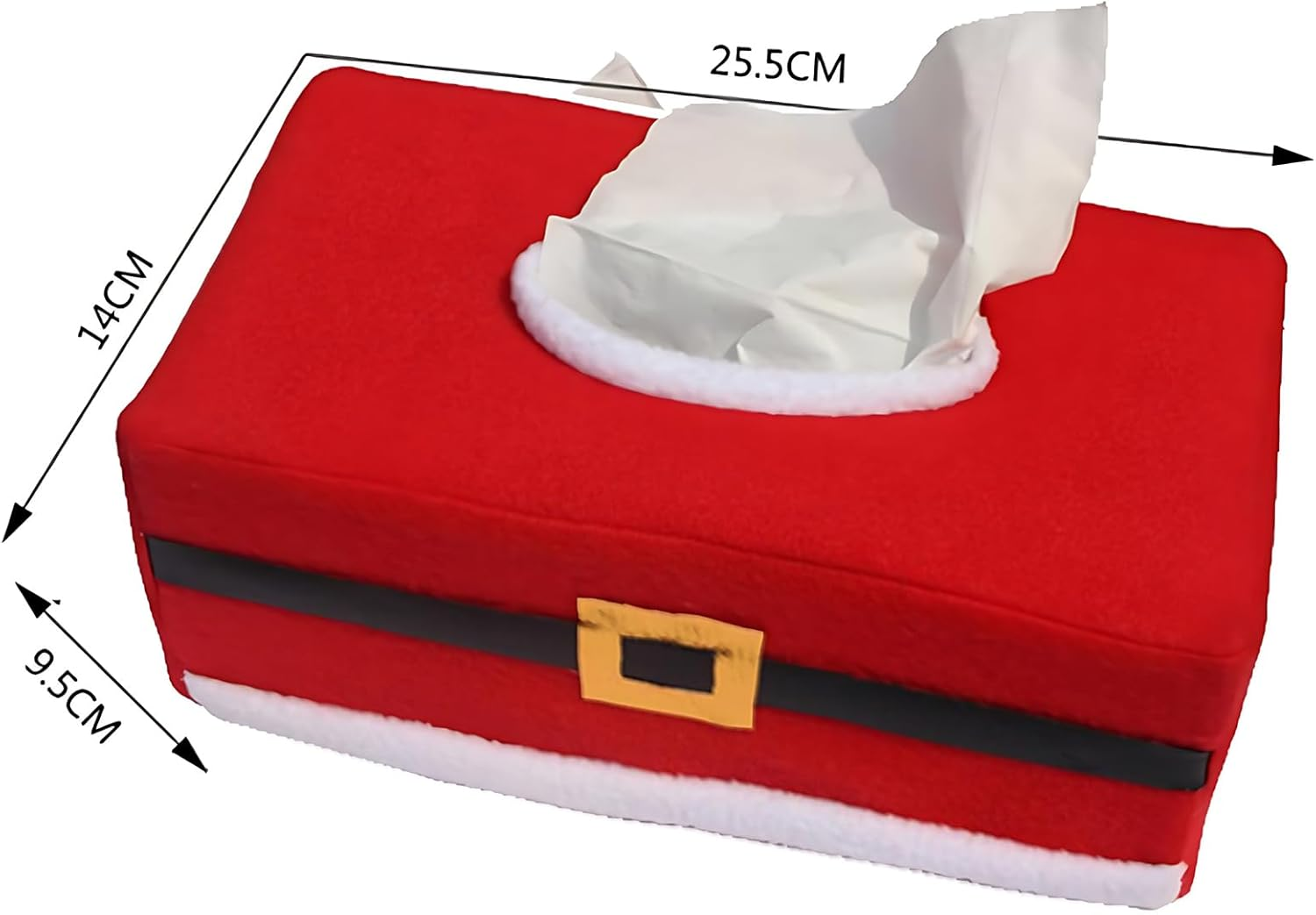 2 Pcs Christmas Tissue Box Cover, Holiday Rectangular Tissue Holder for Bathroom, Living Room, Tabletop Decor image number 4