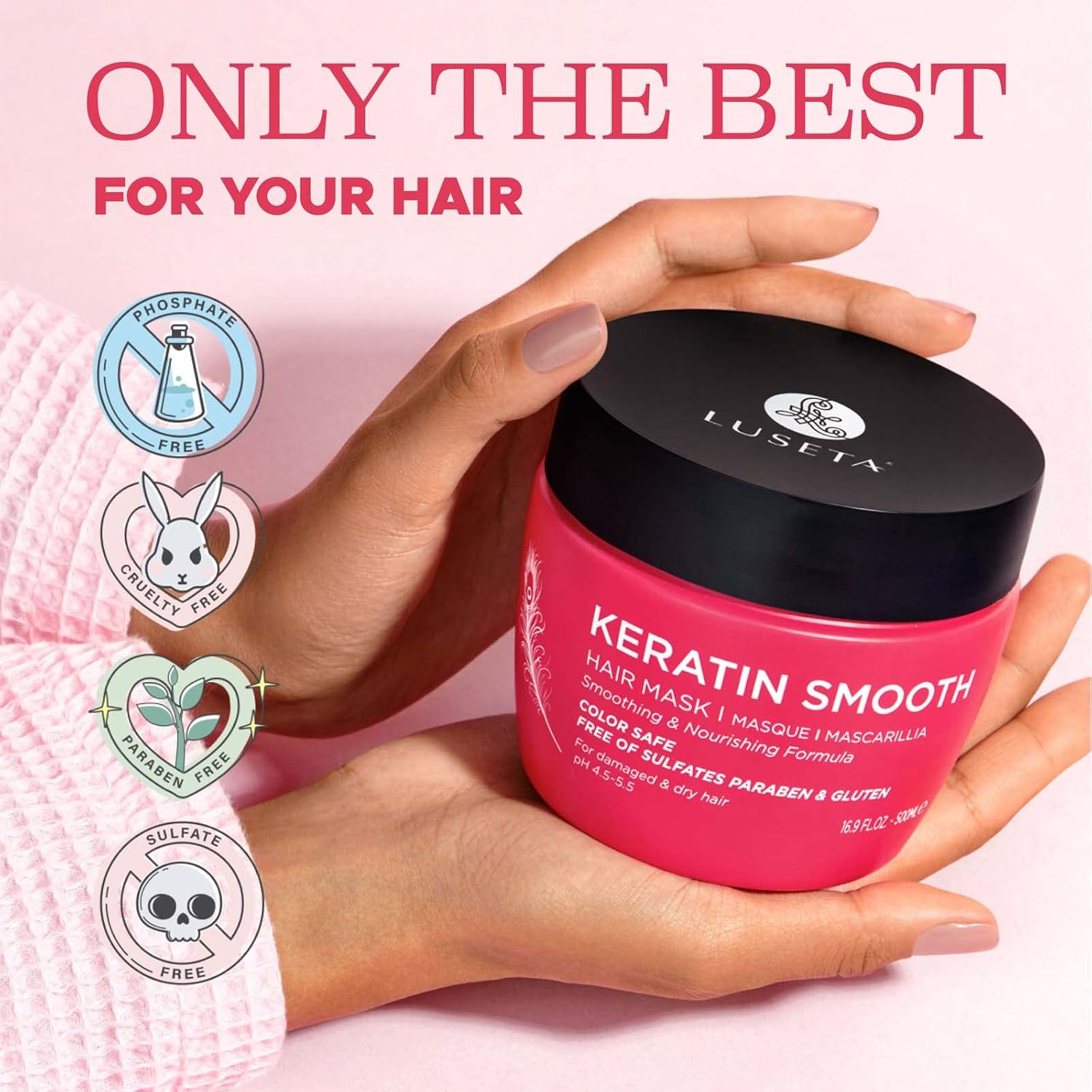 Luseta Keratin Smooth Hair Mask 500Ml image number 2