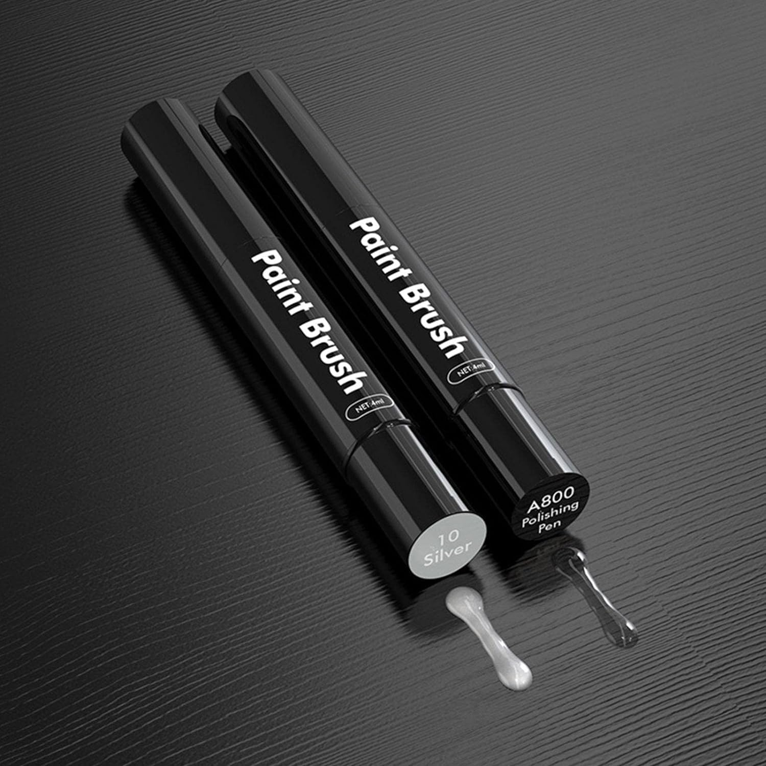 2PCS Car Touch up Pen Paint Scratch Repair with Polish Pen Wheel Fill Paint Pen Black/White/Multi-Color Optional for Various Cars Paint and Rim Repair image number 1