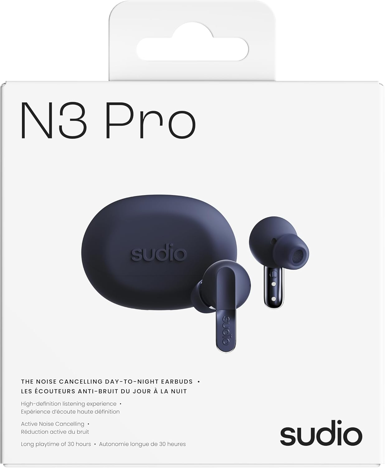 Sudio N3Pro Steel Blue - the Day-To-Night Noise Cancelling Earbuds. Active Noise Cancellation (35Db), 5.5 Hours Playing Time, IPX4, Microphone to Take Calls, Bluetooth 5.4 image number 3