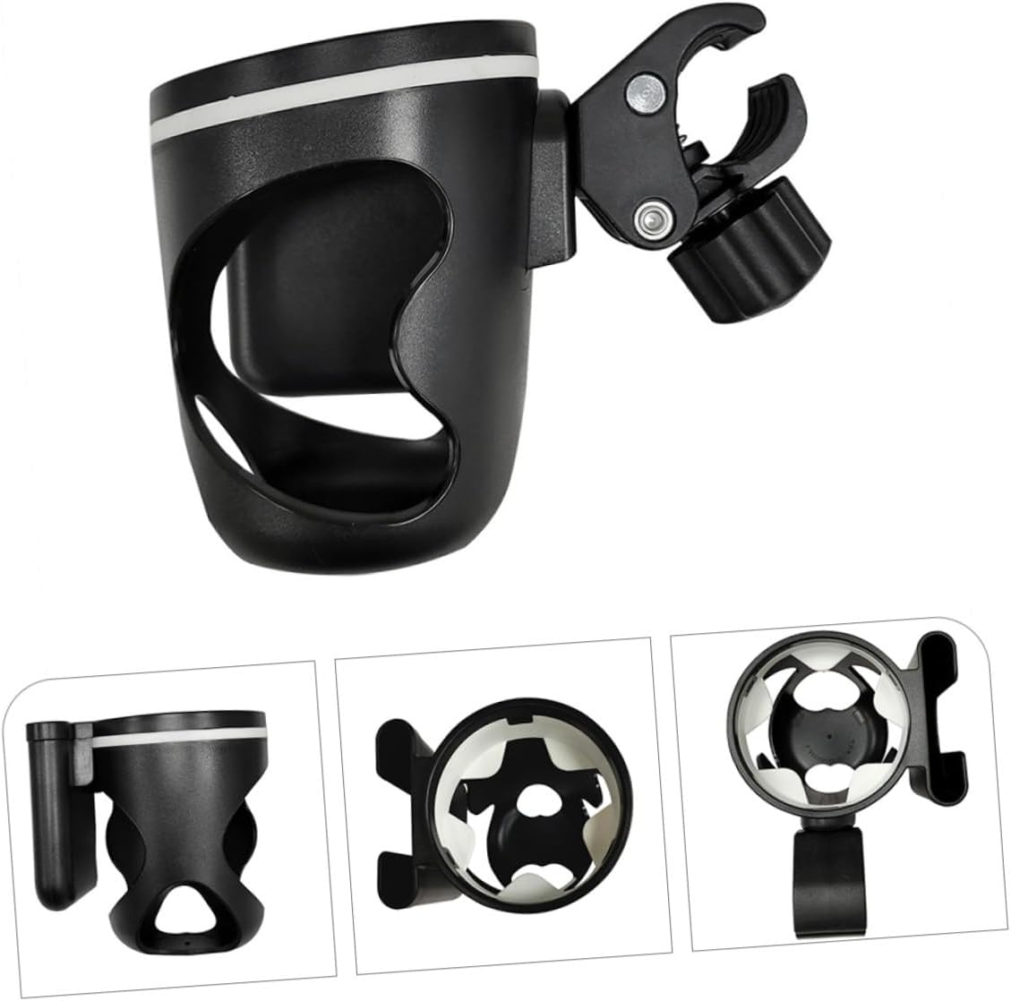 ERINGOGO Stroller Cup Holder with Phone Holder Bike Beverage Rack for Prams Strollers Easy Install Use image number 1