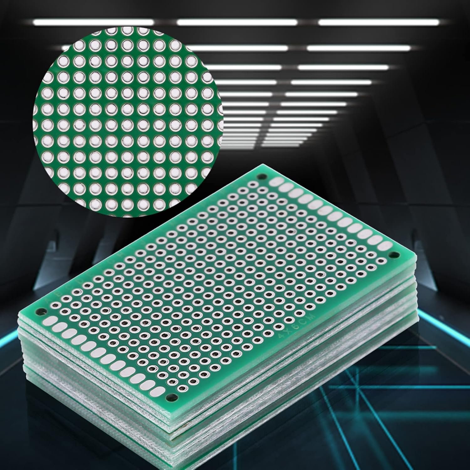 10 Pcs 4 X 6Cm Double Sides Universal Circuit Board, Prototyping Circuit Board Universal, Prototyping DIY Soldering Printed PCB