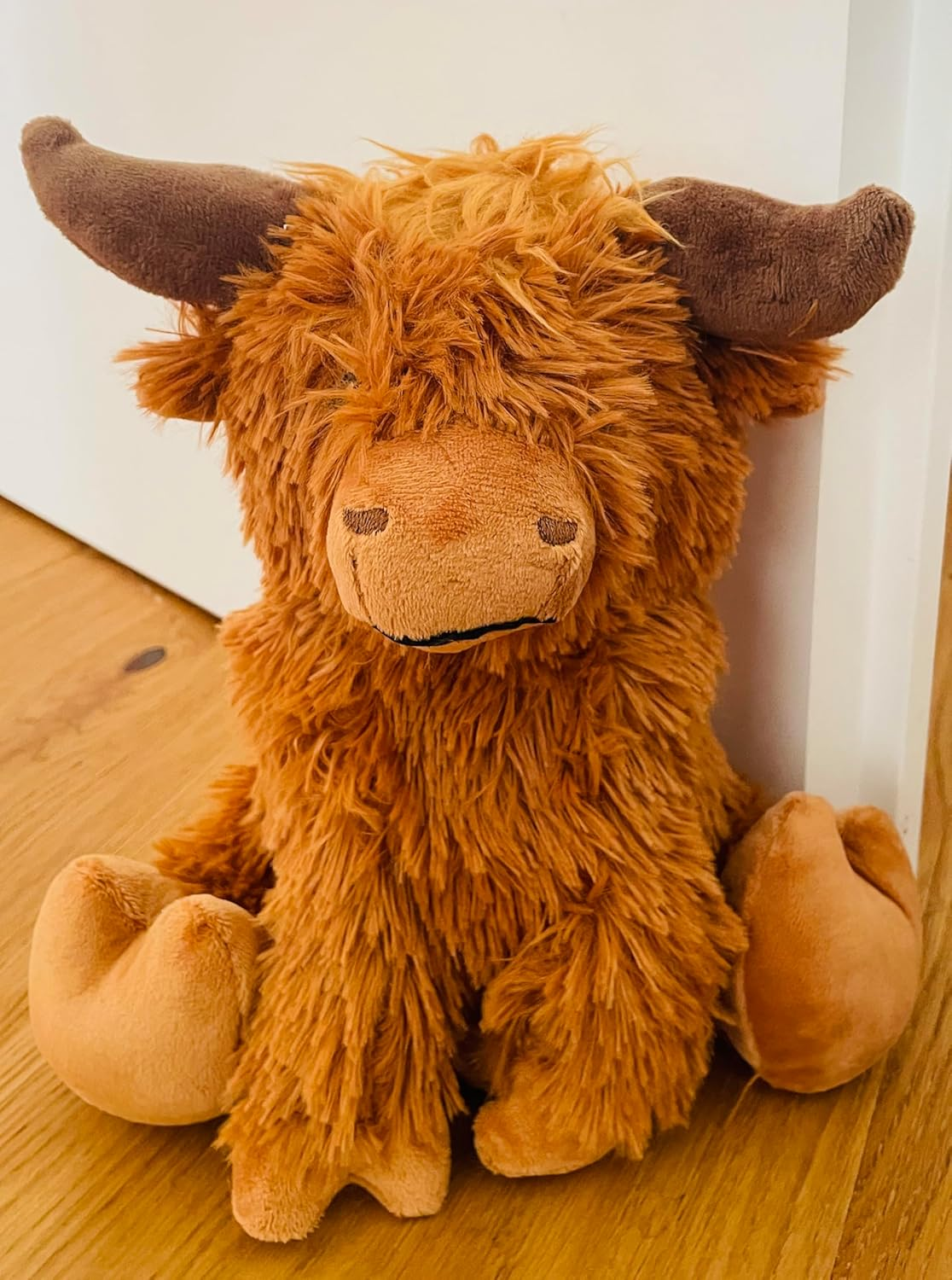 Khevga Fabric Door Stop Animal - High Quality Highland Cattle Door Holder, 1 Kg Weight, 23 Cm High, Rustic Design, Door Buffer Decoration for Living Room, Office & Children'S Room, Brown, Robust image number 6