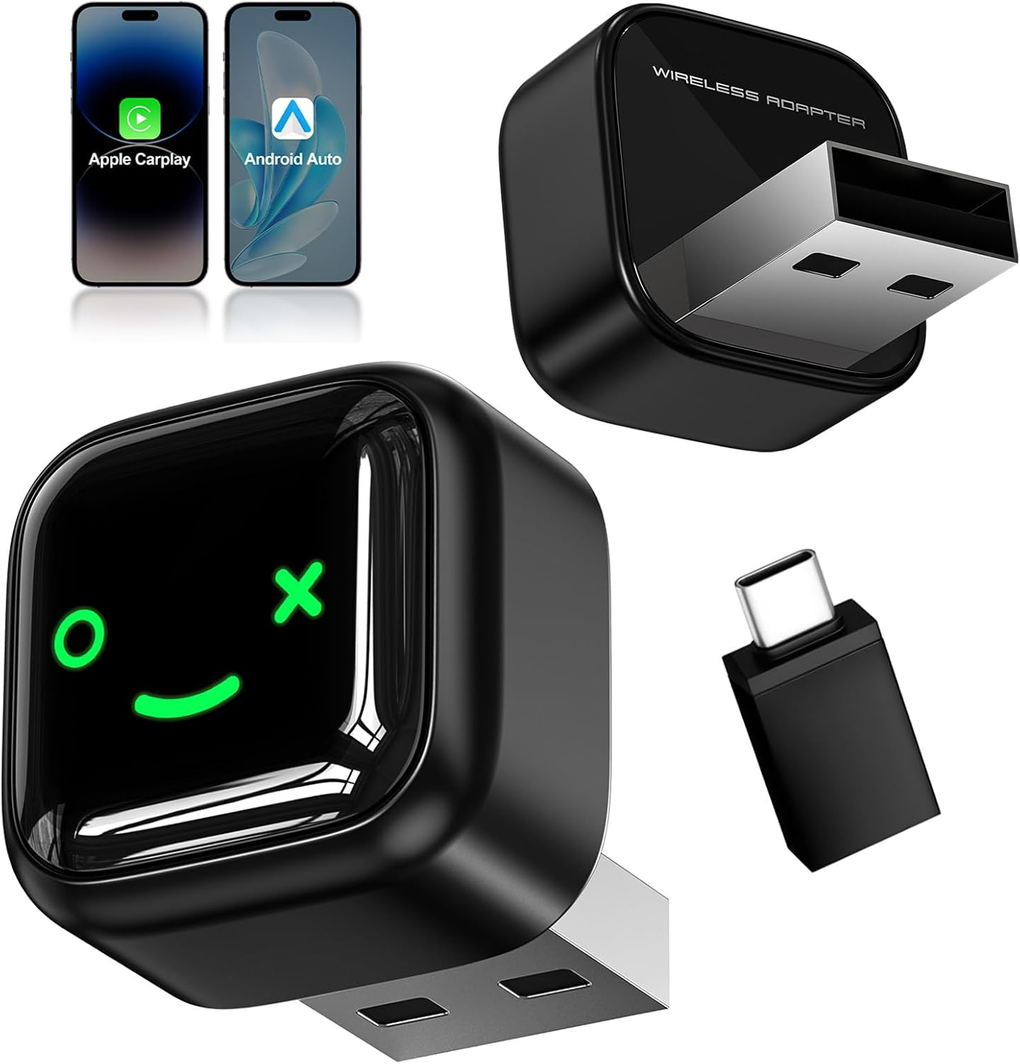 Oolong Wireless Carplay Adapter for Iphone,Converts Wired Carplay to Wireless,Usb A/C Mini Size,Retains Original Car Controls, Plug & Play Car Play Dongle for Iphone Ios 10+/ Android 11+/ Cars 2016+ image number 4