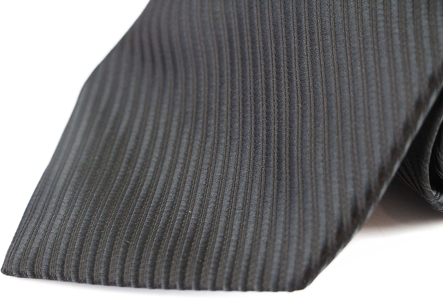 Mens Black Striped 10Cm Classic Neck Tie image number 1