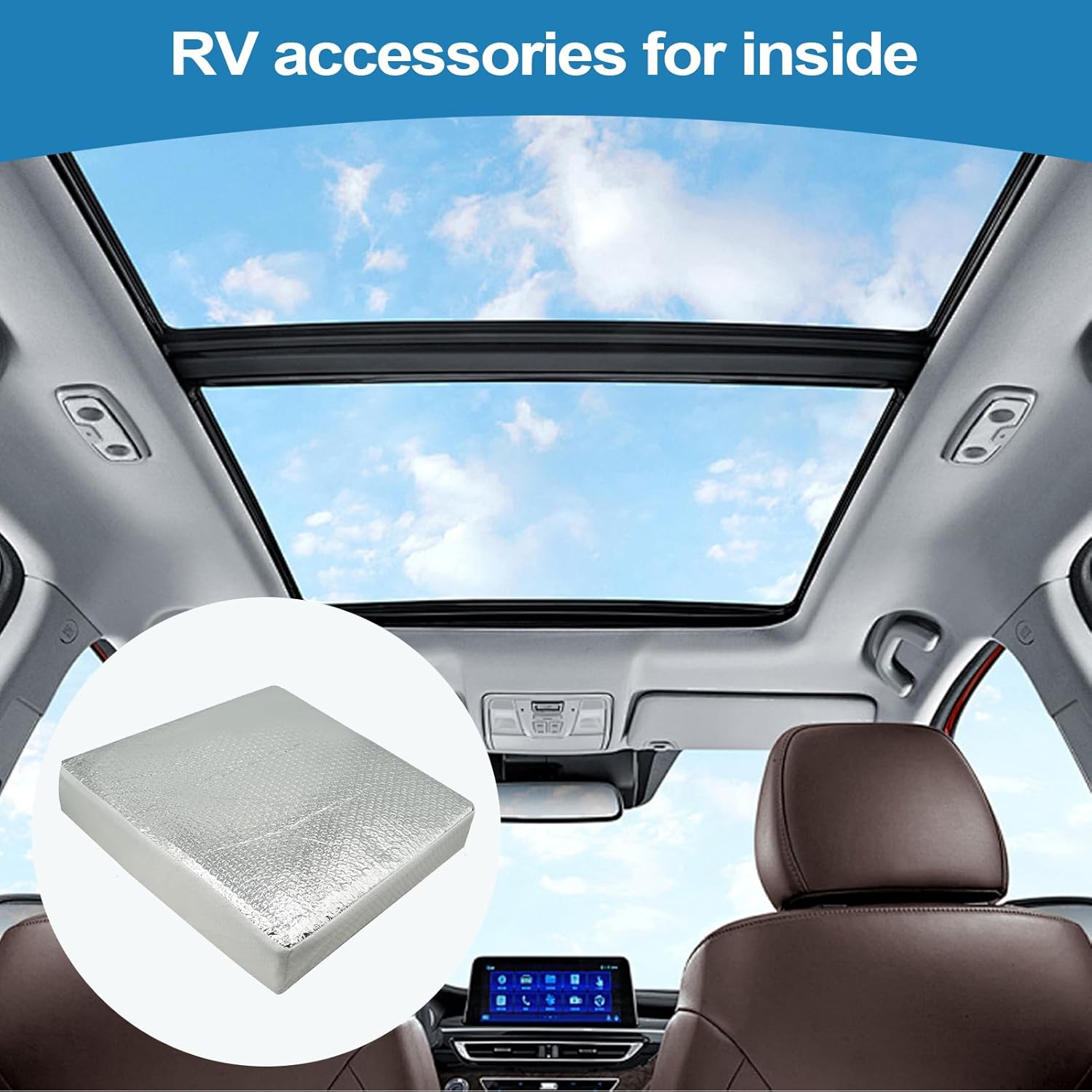RV Vent Insulator,Waterproof Insulated RV Skylight Insulator | Removable Ventilation Accessory for Bathroom Attic Caravan Motorhome Trailer Winter Window image number 3