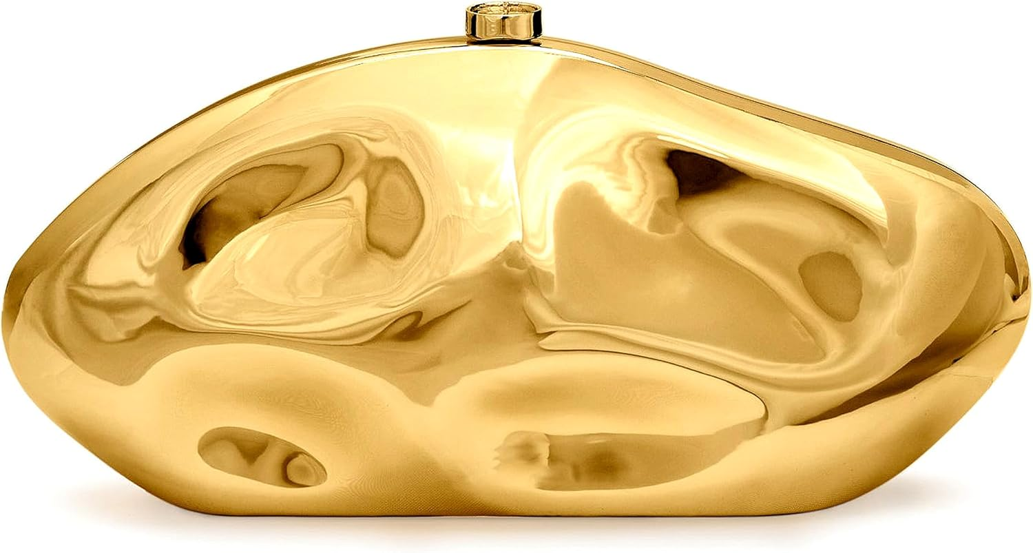 NUSTTAL Acrylic Clutch Purse for Women Irregular Shell Evening Handbag for Wedding Party