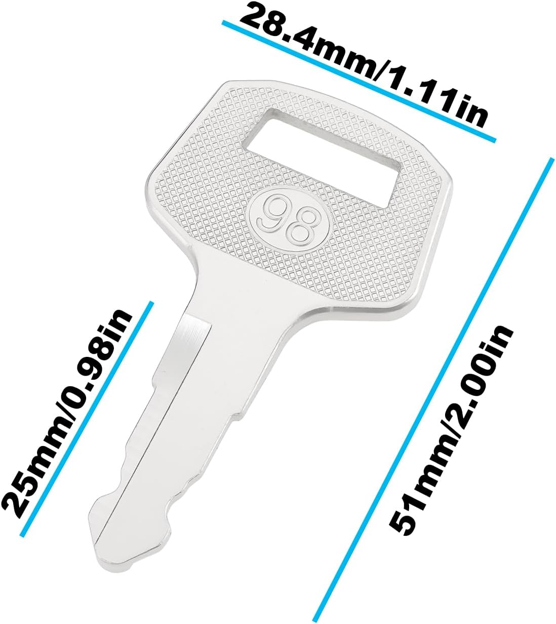 5 Pcs Diesel Engine Ignition Keys TC832-31810 1900-0914 Compatible with Kubota BX1880 BX1880-1 BX2380 image number 2