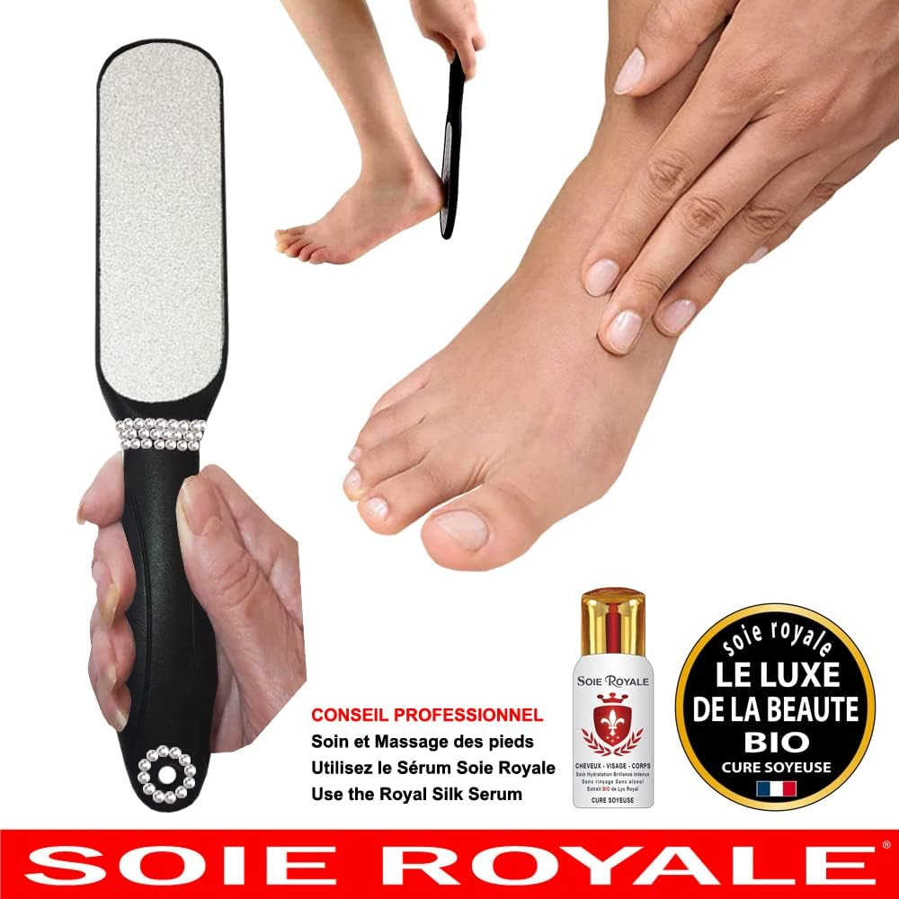 Silk Royale Professional Foot Care Accessories Double Sided Washable Crystal Rhinestone File Removes Callus Exfoliating Foot Hygiene Silky Care