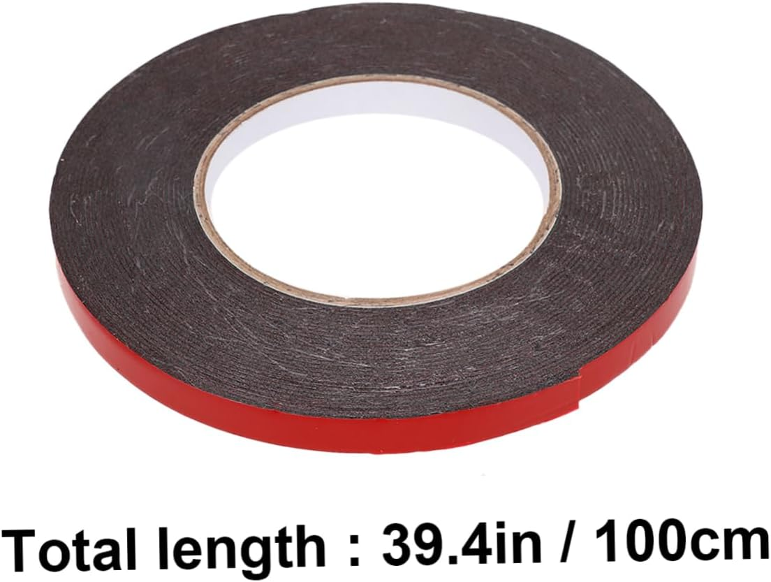 Baluue Pe Double-Sided Adhesive Tape 5Pcs, Black Foam Seal Strip 10Mm X 10M X 1.0Mm Thick, Weatherproof Strong Mounting Tape for Automotive Decoration and Car Trim image number 1