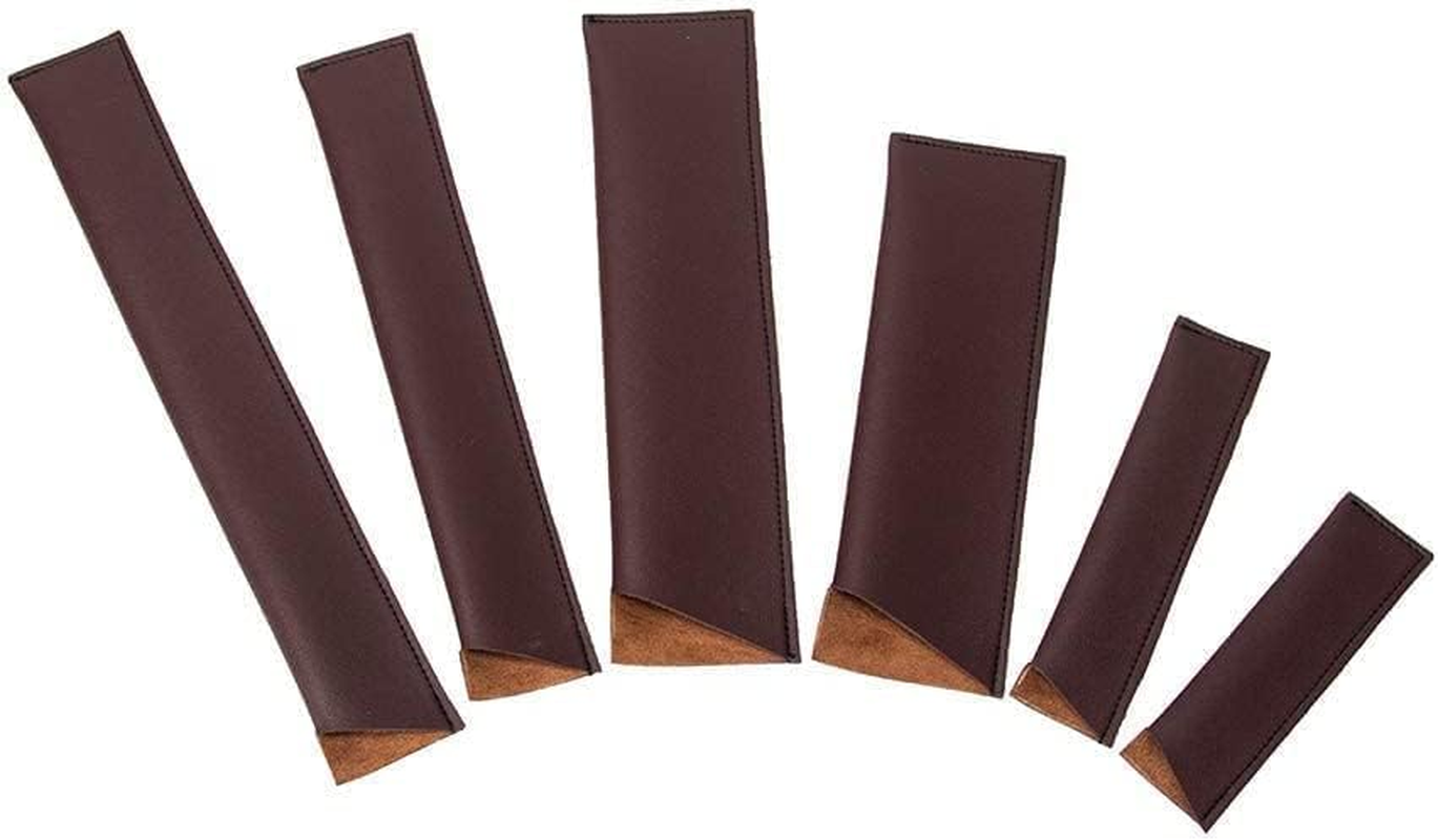 Leather Knife Sheath, 6 Pcs Knife Edge Guards, Knife Guard, Knife Sheath Cover Sleeves, Blade Cover Protector, Waterproof Knife Protectors, Heavy Duty Universal Knife Edge Guard image number 6