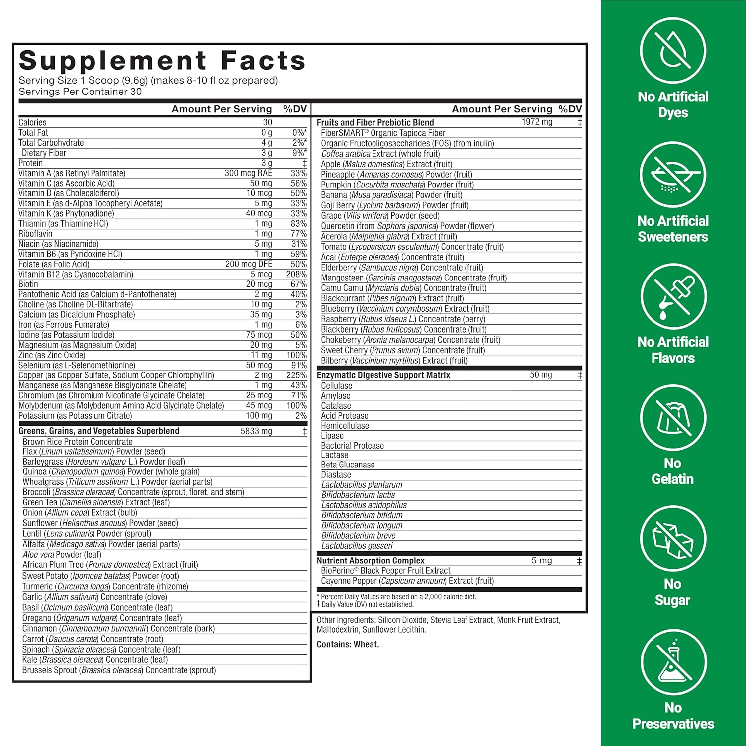 Force Factor Smarter Greens Daily Wellness Powder to Support Energy, Immunity & Digestion, Greens Powder, Superfood Powder with Vitamins, Minerals, and Probiotics, Naturally Unflavored, 30 Servings image number 6