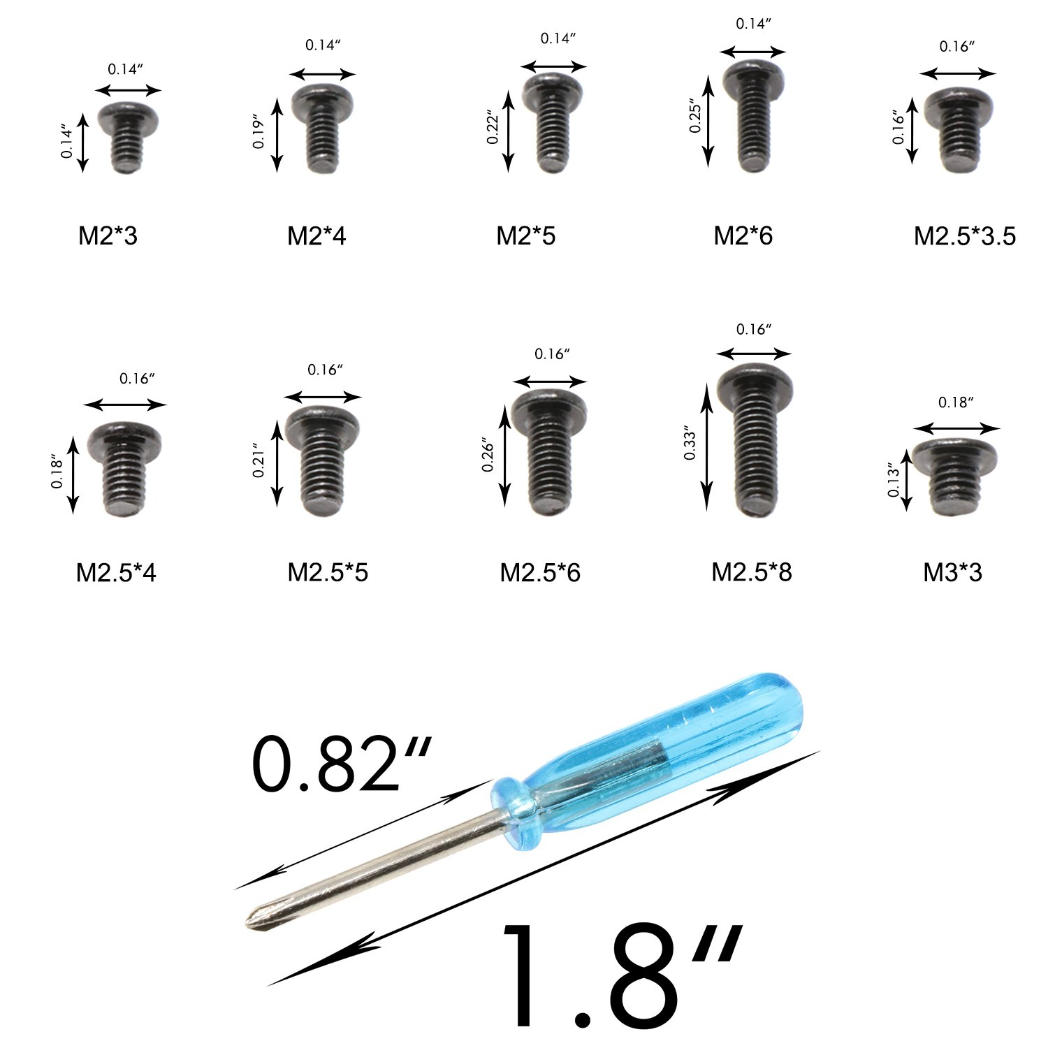 Waykino 500 Pieces Laptop Notebook Computer Screw Set Kit for IBM HP Dell Samsung Sony Toshiba Gateway Acer Lenovo image number 4