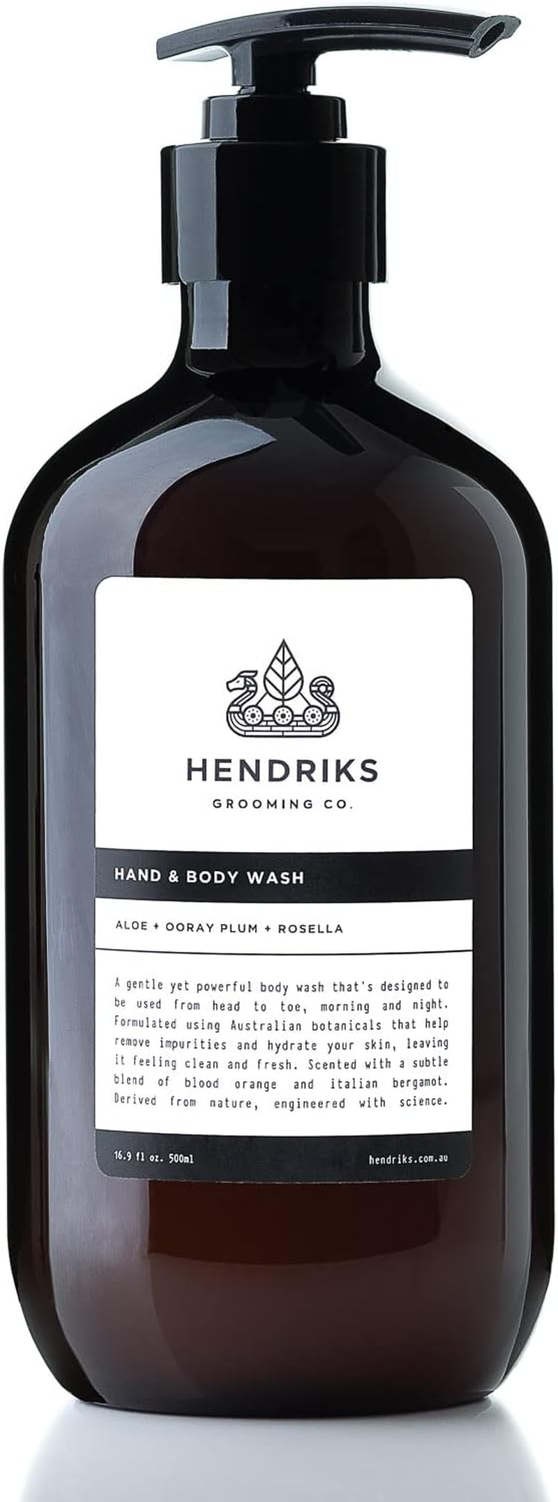 Hendriks&trade; Hand & Body Wash for Men | Natural, Sustainable, Vegan | Aloe + Ooray Plum + Rosella Flower | 500Ml image number 2