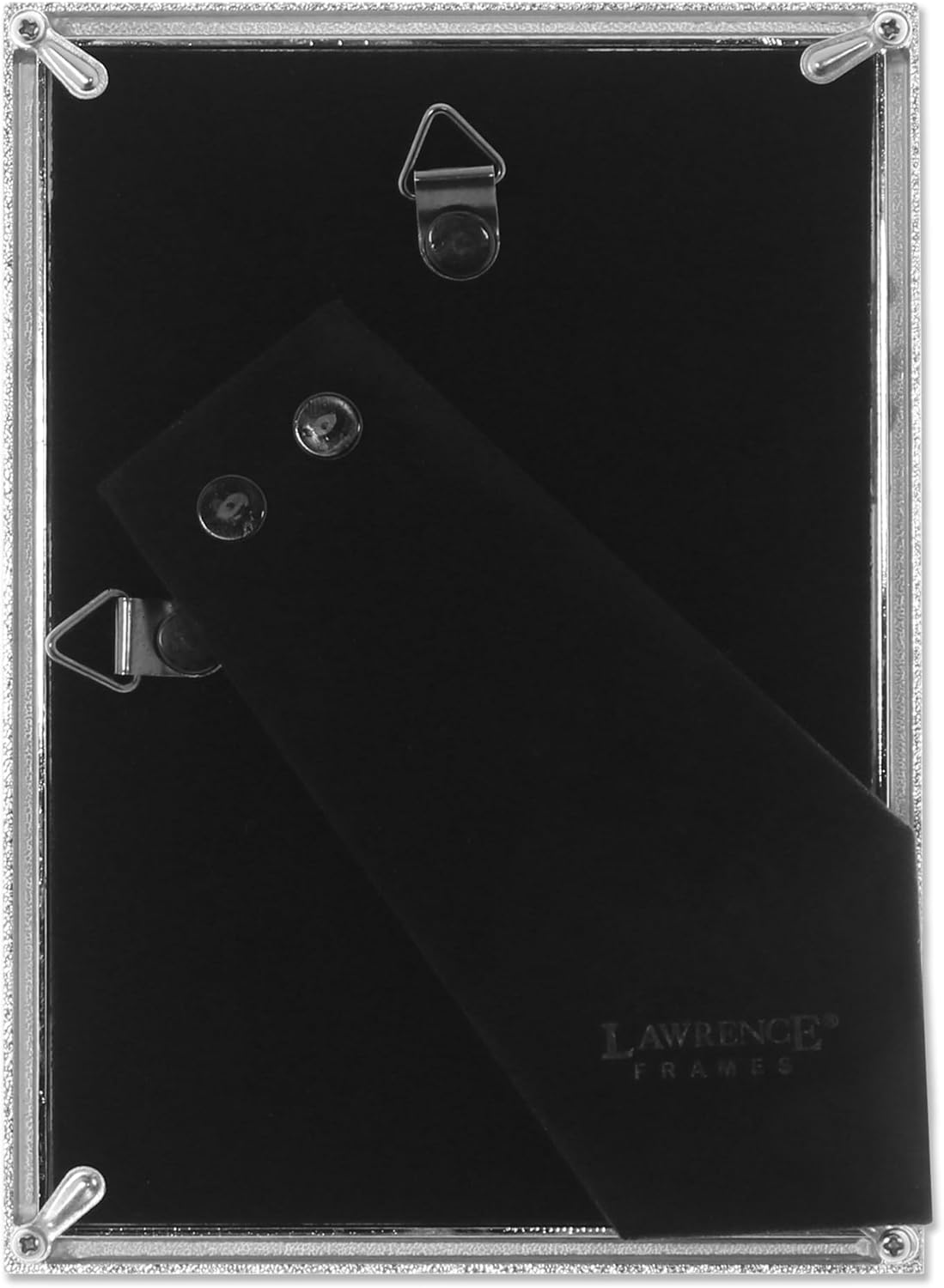 Lawrence Frames 712446 4X6 Silver Metal Linen Pattern Picture Frame image number 4