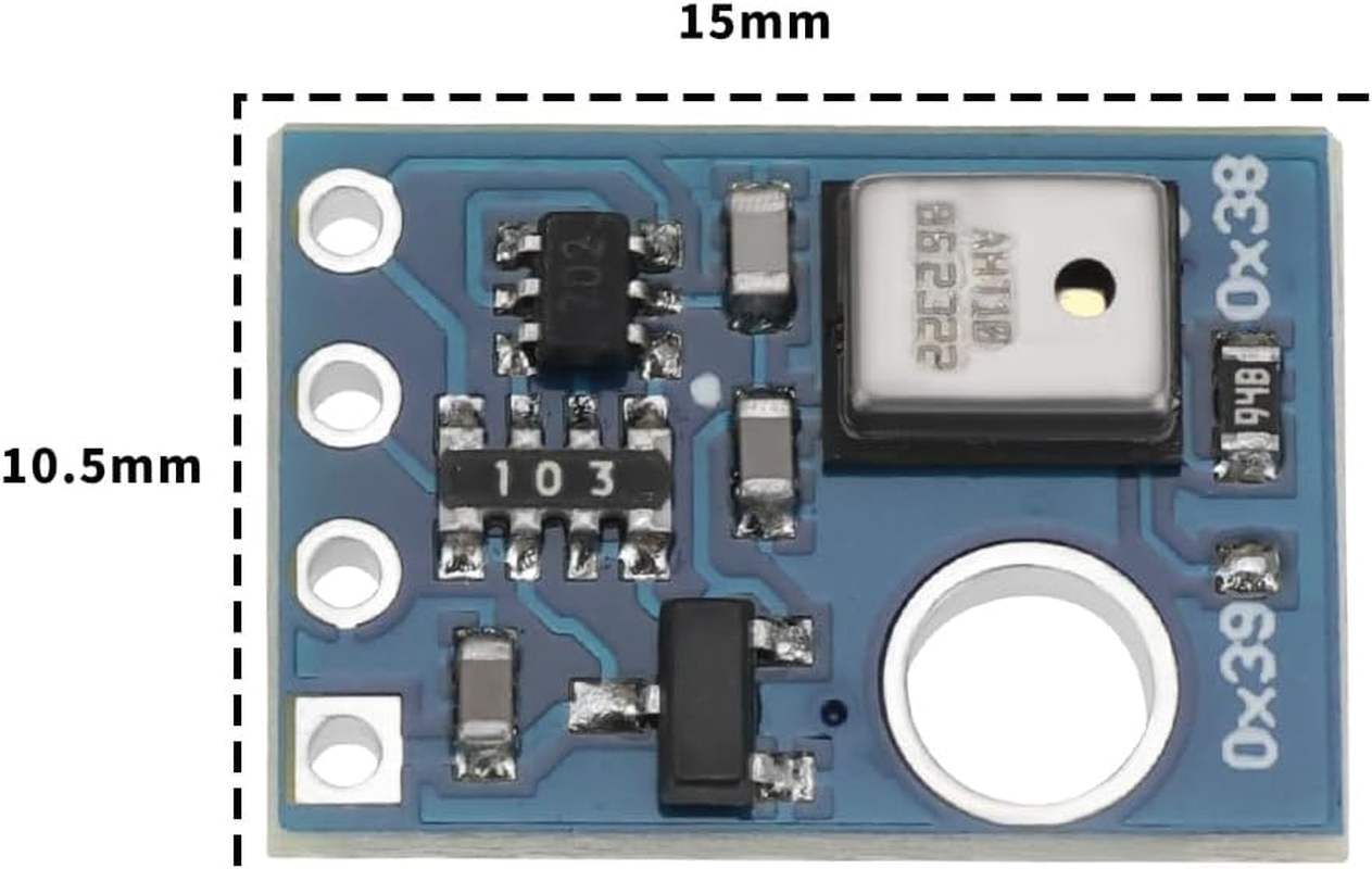Ecsing 4 Sets AHT10 I2C Digital Temperature Humidity Sensor Module Temperature Humidity Measurement Module IIC Communication Replace SHT20 Suitable for Testing Equipment image number 3