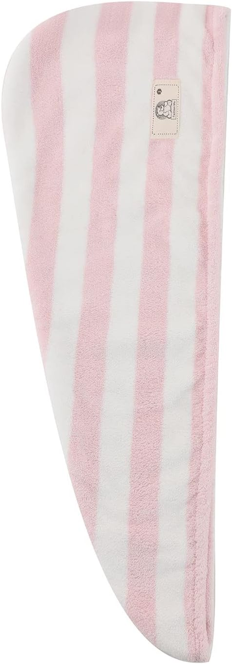 Fast Drying Hair Turban Towel White / Pink One Size image number 3