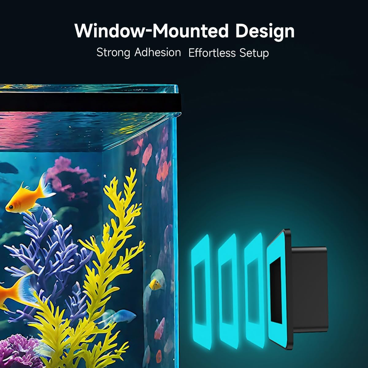 2K HD Aquarium & Terrarium Wifi Pet Camera,140&deg; Wide-Angle Anti-Glare & Anti-Reflection,Night Vision for Fish & Reptiles,Two-Way Audio,Glass-Mount Enclosure Monitor,Ai-Powered Detection,24/7 Recording image number 5