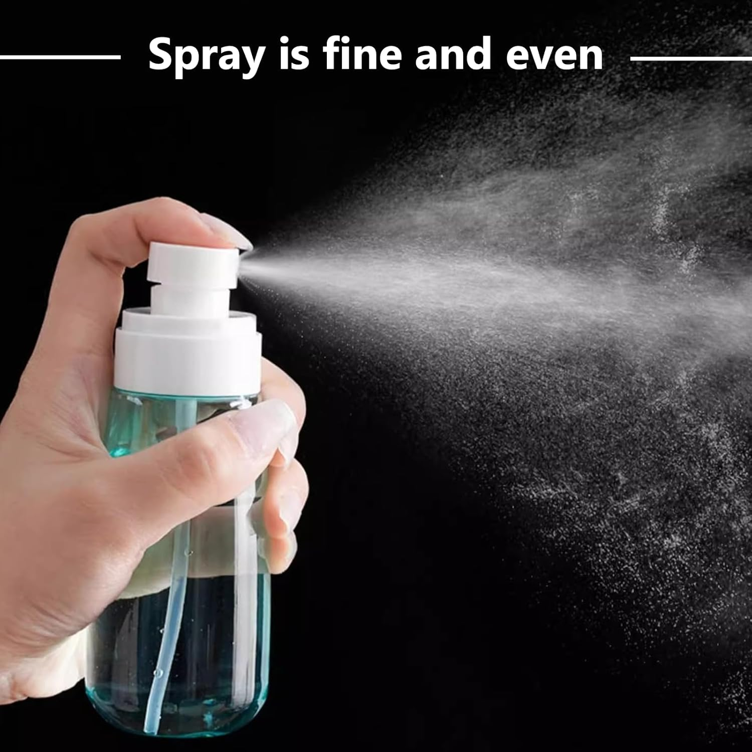 Travel Spray Bottle, Leakproof Design, Portable Fine Mist Spray Bottle, Refillable and Lightweight, Compatible with Toners and Skin Care, 100Ml, Pack of 2 &ndash; Haheihei image number 3