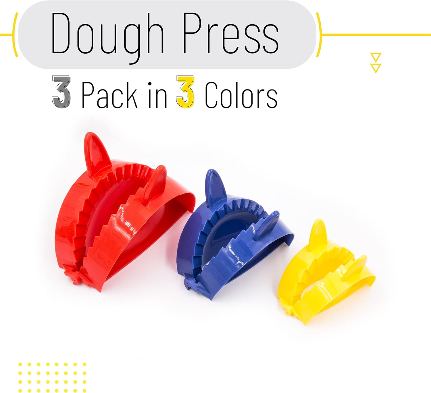 Btat- Dough Press Set, 3 Pack, Empanada Press, Dough Press, Dumpling Press, Hand Pie Press, Mini Pie Press, Hand Pie Maker, Meat Pie Cutter, Pie Press, Pastry Press, Turnover Press image number 4