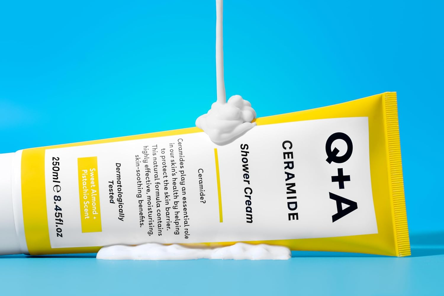 Q+A Ceramide Shower Cream, Provides a Gentle Cleanse, Deeply Nourishing the Skin with a Rich and Creamy Formula of Squalane, Jojoba Seed Oil, and a Sustainable Ceramide Extract from Pineapples, 250Ml image number 4