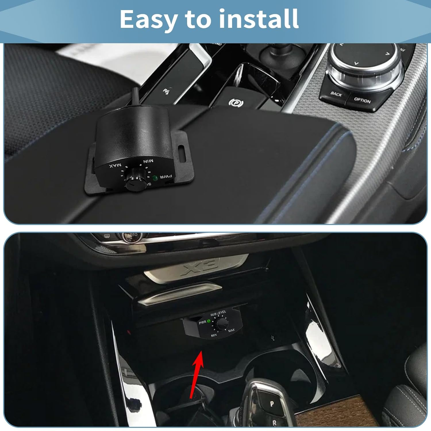 Universal Bass Control Knob, Bass Volume Knob with Extension Cable for Car Amplifier image number 4