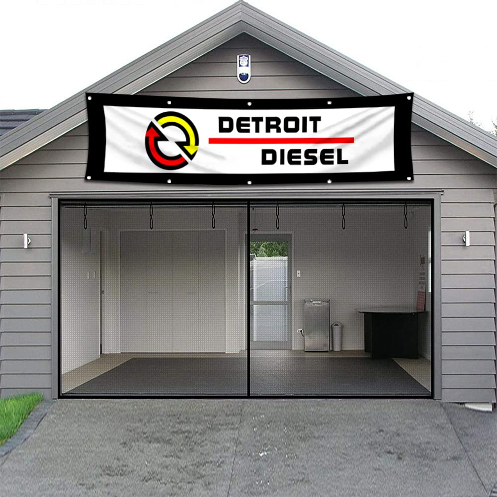 Aihccy Detroit Diesel Car Garage Shop Flag Banner 2X8Ft Fade Resistant image number 1