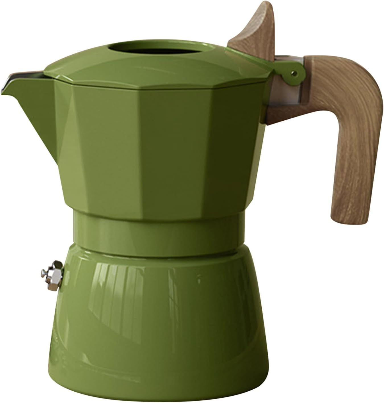 NOENNULL Stovetop Espresso Maker, Stove Top Espresso Coffee Maker Espresso Pot for Italian Coffee Maker, Camping Coffee Pot (Green) image number 3