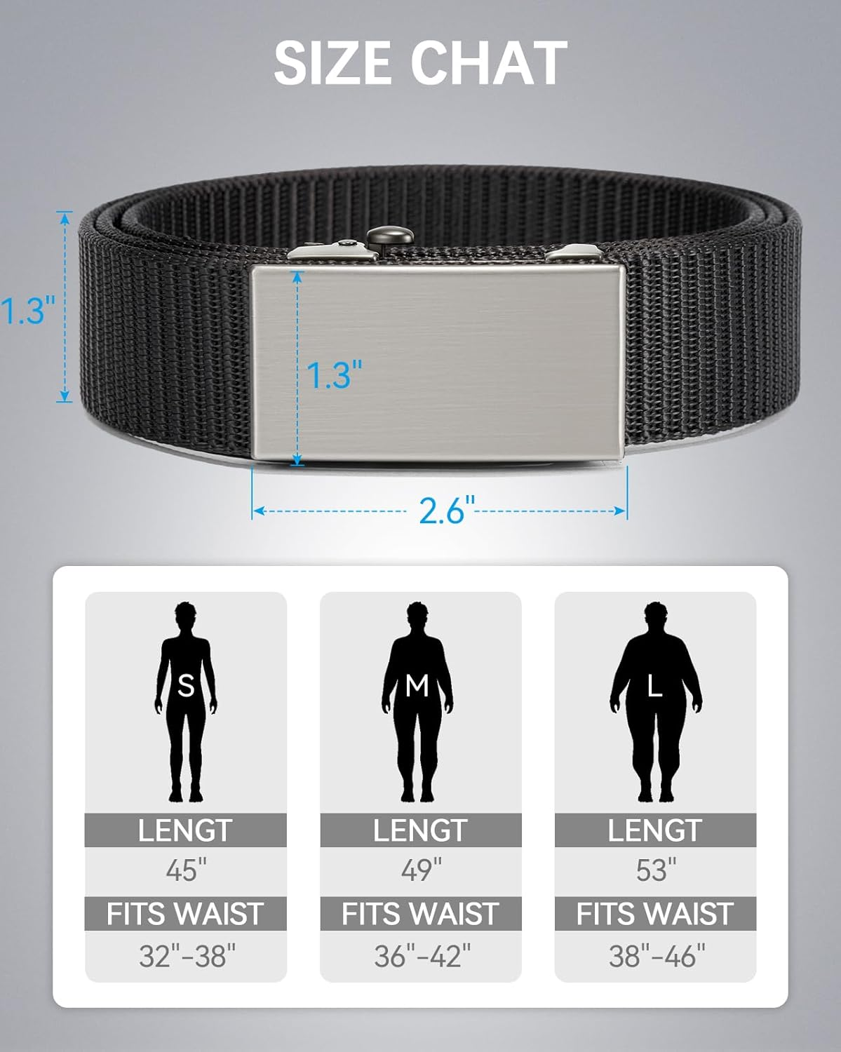 BOSTANTEN Ratchet Web Belt Men, Nylon Golf Adjustable Belt for Men Work Men'S Belt with Casual Tactical Pants image number 2