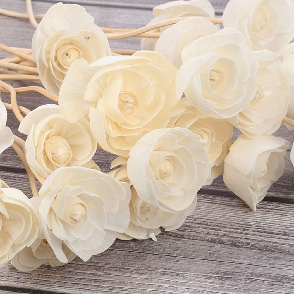 Healifty 6Pcs Rattan Woodsy Essential Oils Scent Diffuser Sticks Diffusers for Essential Oils Essential Oil Sticks Rose Flower Sticks Dry Flower Lavender Oil Diffuser Flowers Aromatic image number 5