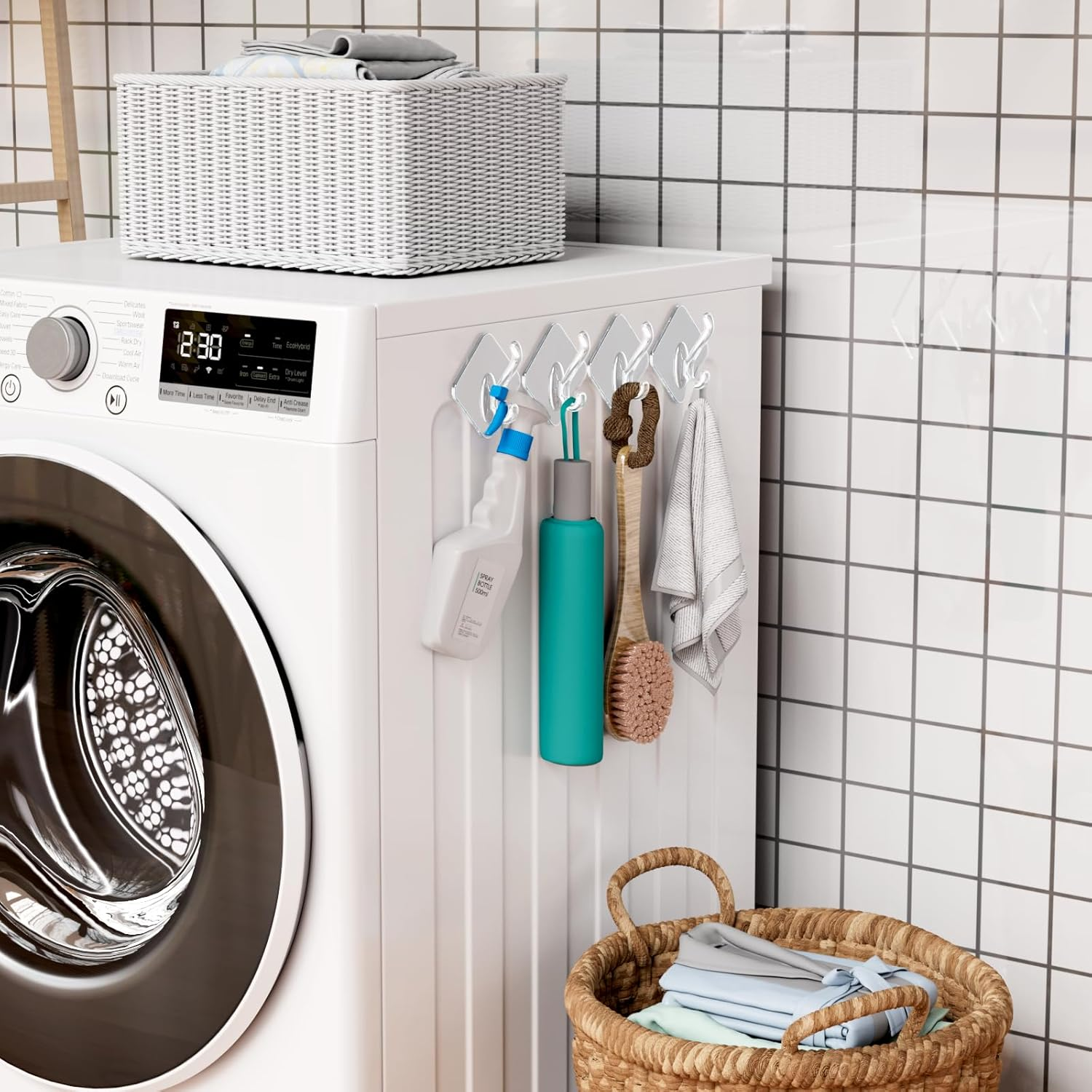 Coat Hooks Wall Mounted - 10 Pack 15Lb(Max Large Heavy Duty Wall Hook for Single Hanging Coats Towel Cubicle Classroom Kitchen Bath Backpack Hat Hook image number 6