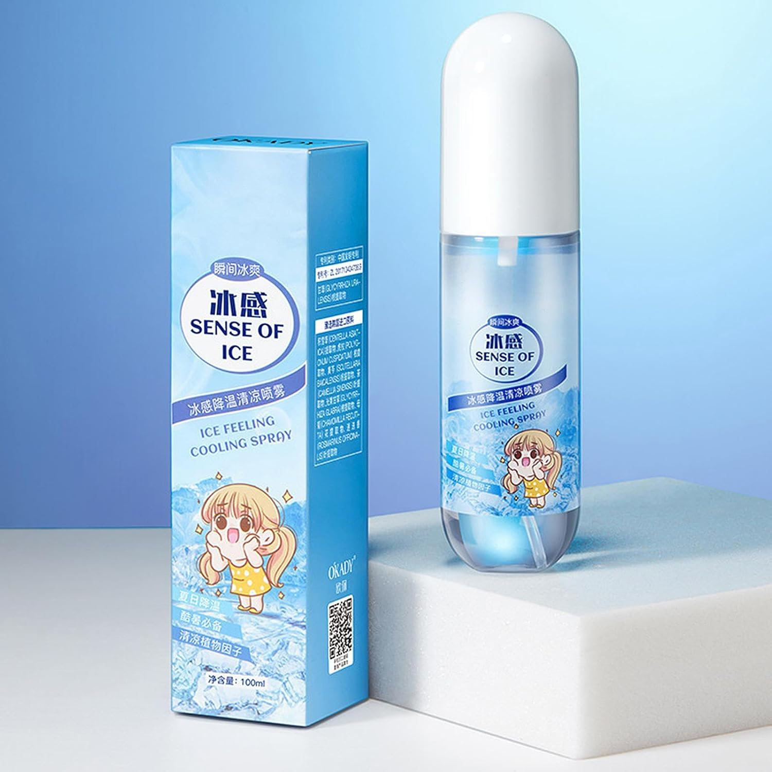 Refreshing Summer Rapid Cooling Spray | 100Ml Cooling Mist Spray for Clothes, Natural Plant Agent, Cool Body Mist, Body image number 3