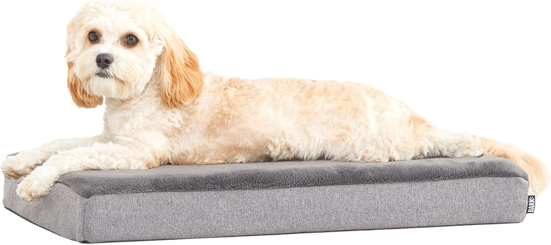 Barkbox Memory Foam Platform Dog Bed | Plush Mattress for Orthopedic Joint Relief (Large, Grey)