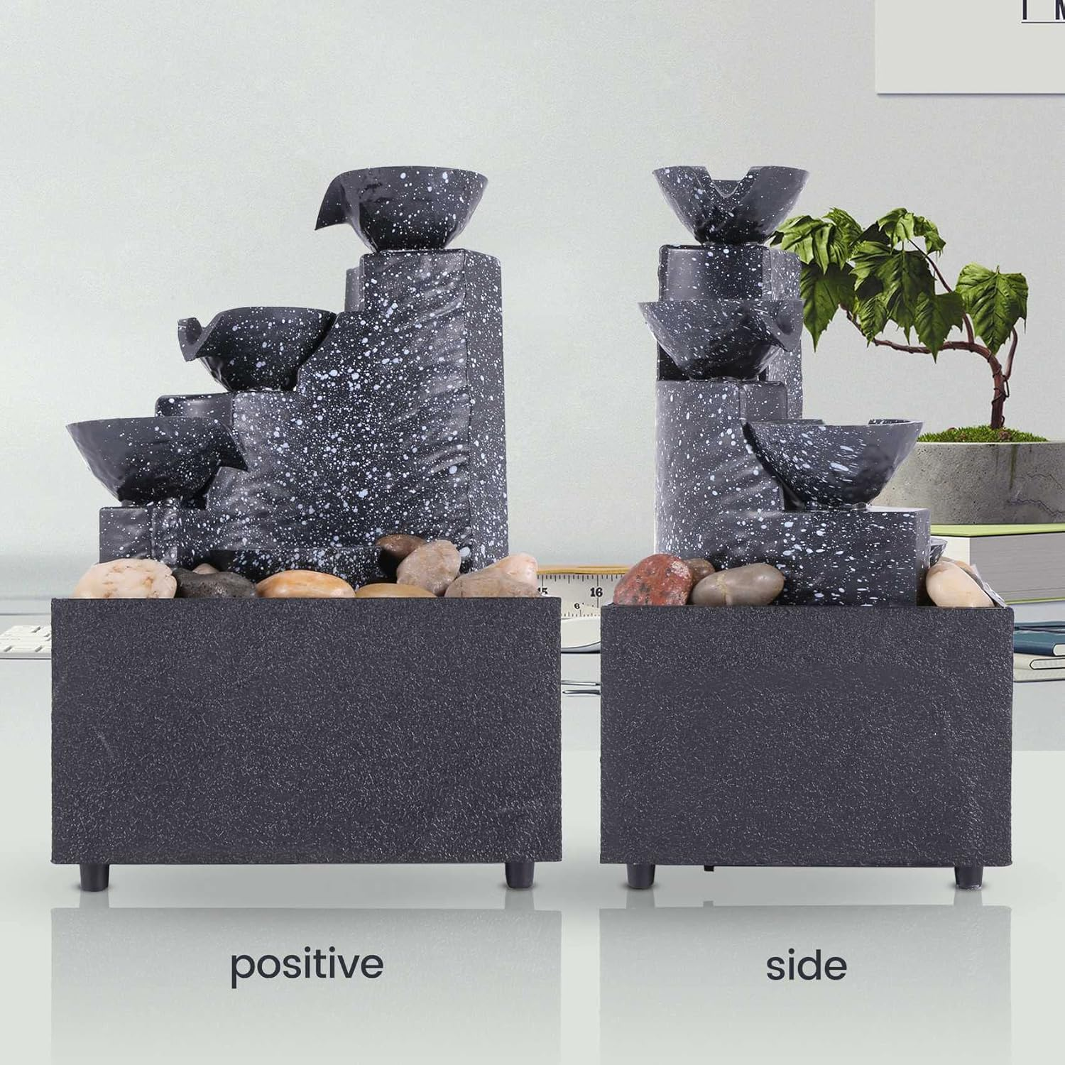 Home Office Desktop Small Fountain Lucky Flowing Water Ornaments Landscape Decoration Gifts image number 4