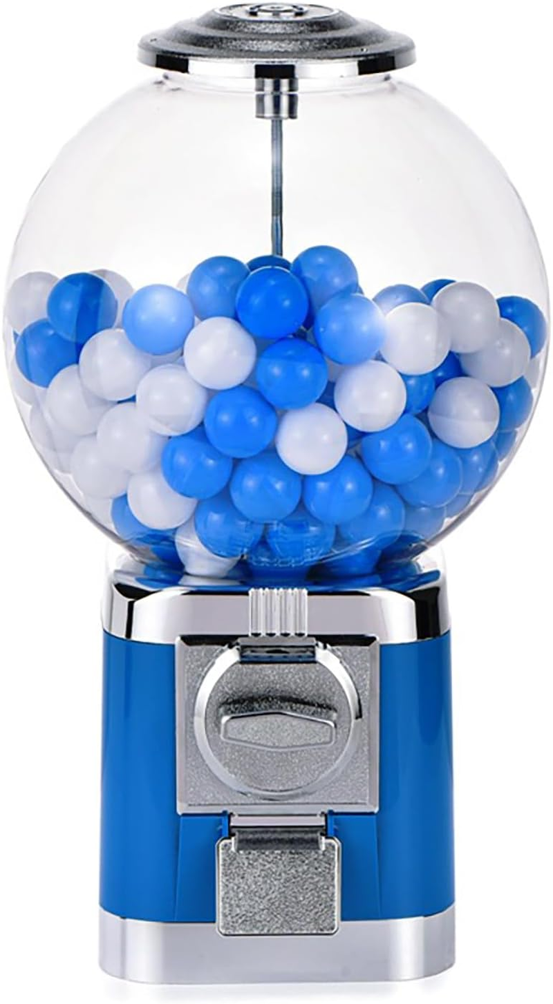 Capsules Vending Machine, Candy Gumball Vending Machine, Toy Balls Dispenser, Coin Operated round Capsules Bouncy Ball Dispenser for Game Retail Stores,Pink