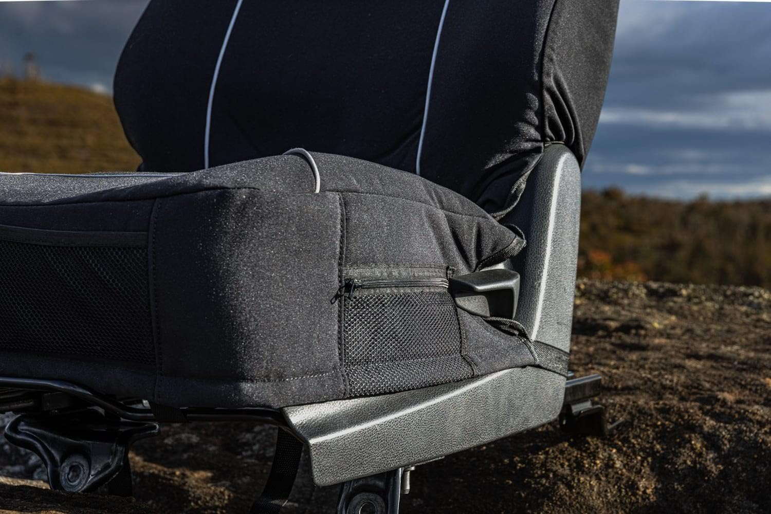 Kings plus Premium Seat Covers Pair 12Oz Canvas Universal Fit Thick Padded Seat and Backrest image number 6