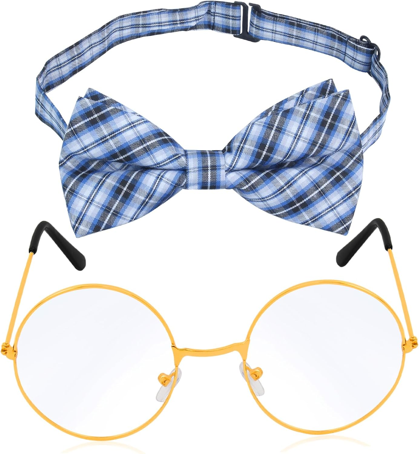 Yewong Kids Old Man Costume Beret Hat Mustache Eyebrows Inflatable Cane Glasses Bowite Grandpa 100 Days of School Cosplay - Light Grey image number 2