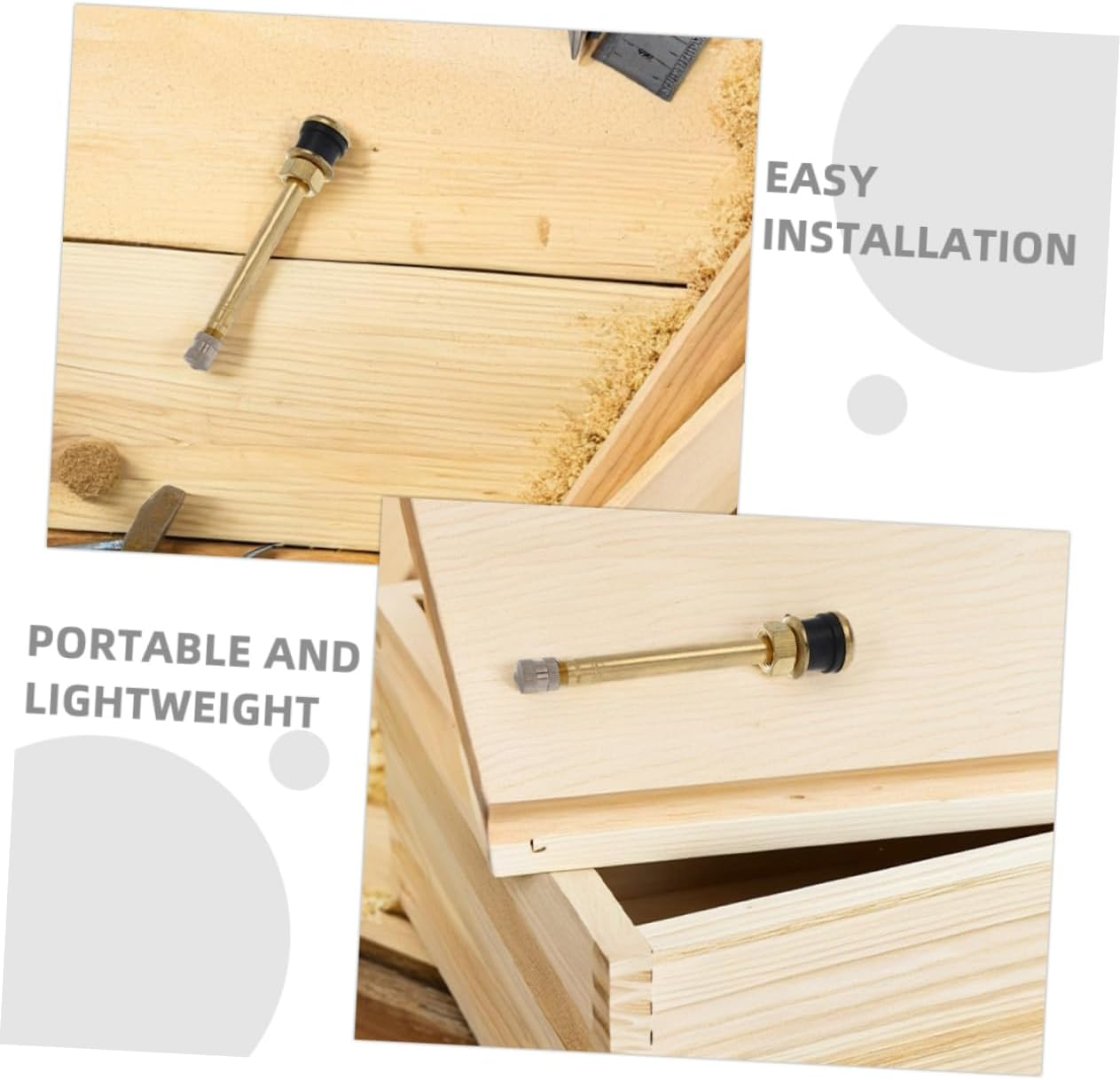 VALICLUD 2Pcs Heavy Duty Copper Tire Valve Stems Tubeless Airtight Pressfit Replacement for Trucks Buses Cars Fit Commercial Vehicle Wheel Rim image number 2