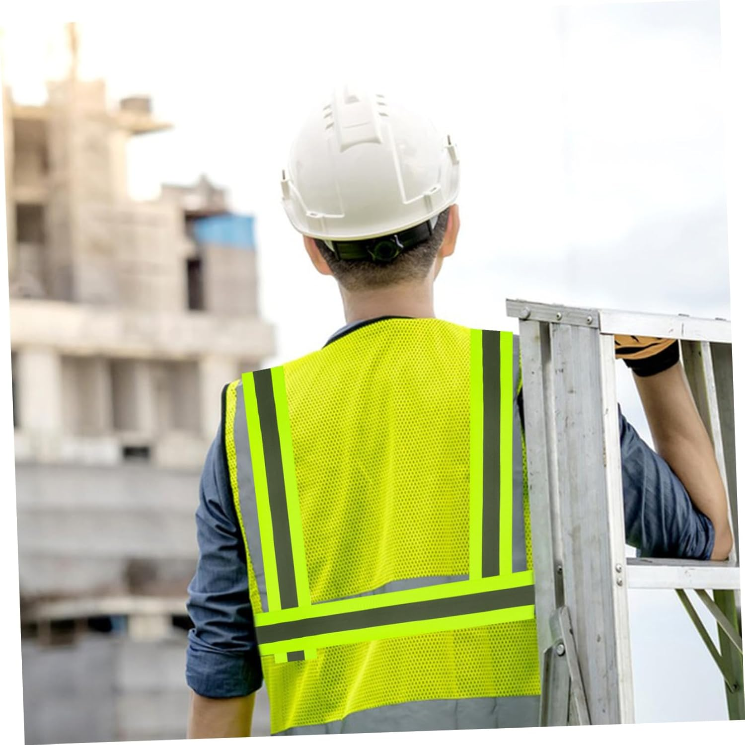 High Visibility Fluorescent Reflective Safety Tape 1.96 X 0.79 Fabric Caution Warning Strips 16.4 Roll for Night Outdoor Use and Bicycle Visibility image number 3