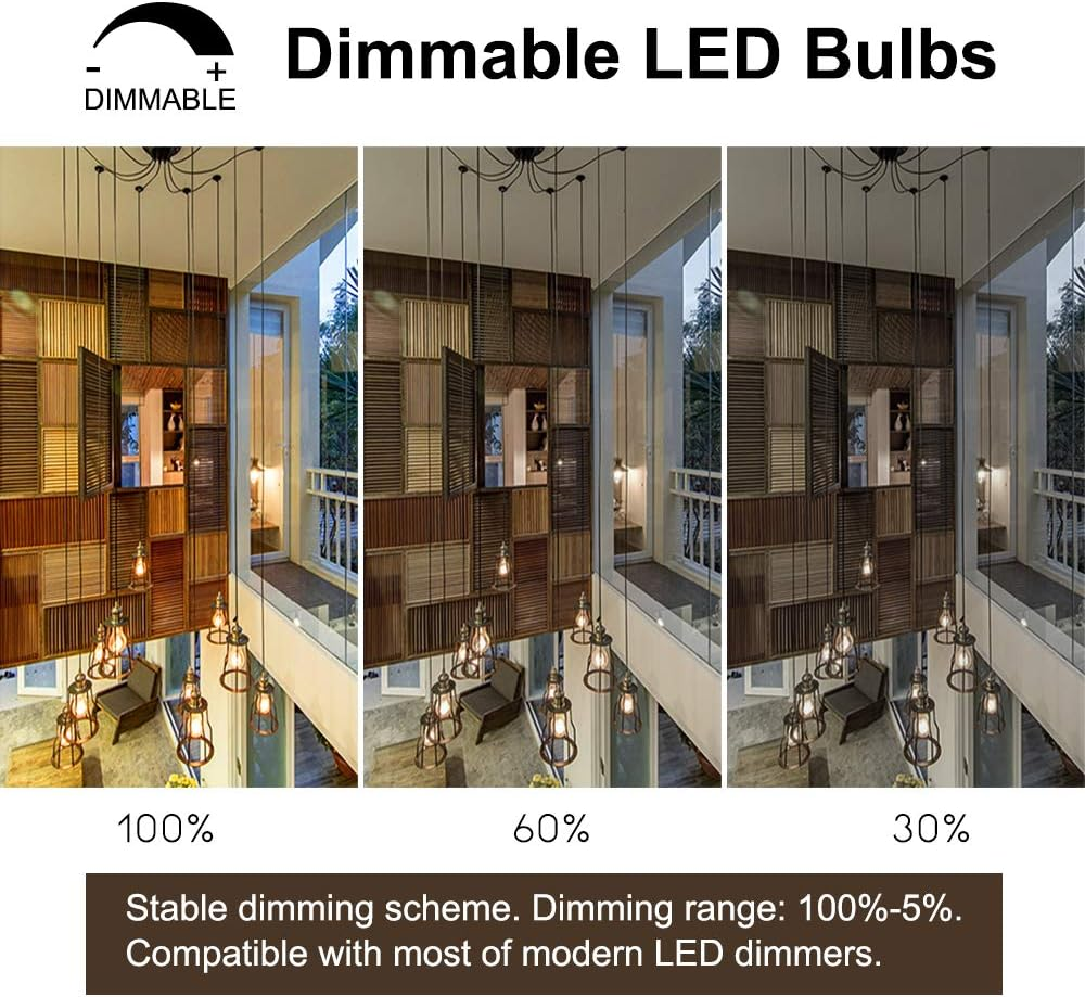 Bonlux E27 LED Light Bulb 4W G45 Globe Vintage Bulbs, Warm White 2700K, 40W Incandescent Bulb Replacement, Filament LED E27 Edison Screw Base for Bedroom Living Room (Dimmable, 4-Pack) image number 1